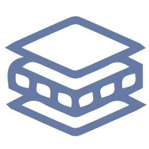 Icona materiali lavorabili strati pannelli multistrato Cuttalo legno plexiglass cartone varietà taglio laser